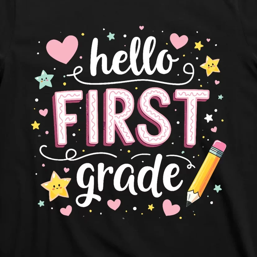 Hello Team 1st Grade Back To School Outfit T-Shirt