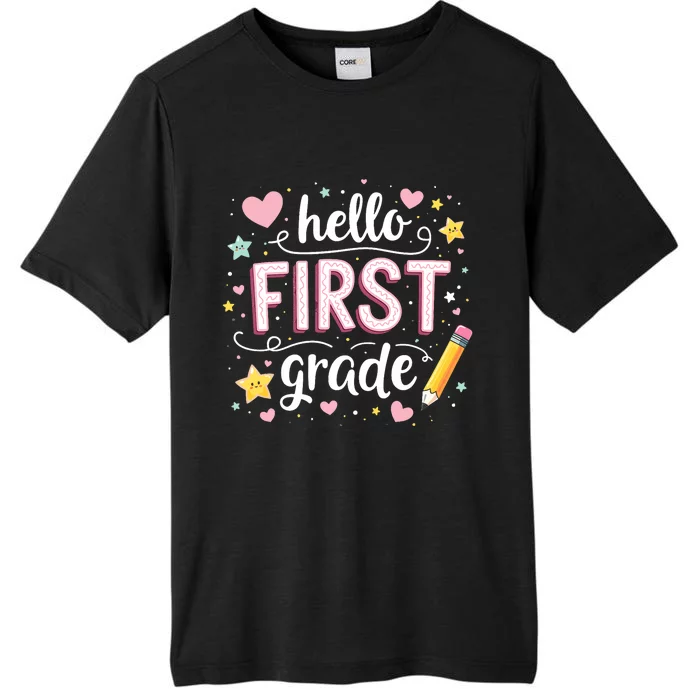 Hello Team 1st Grade Back To School Outfit ChromaSoft Performance T-Shirt