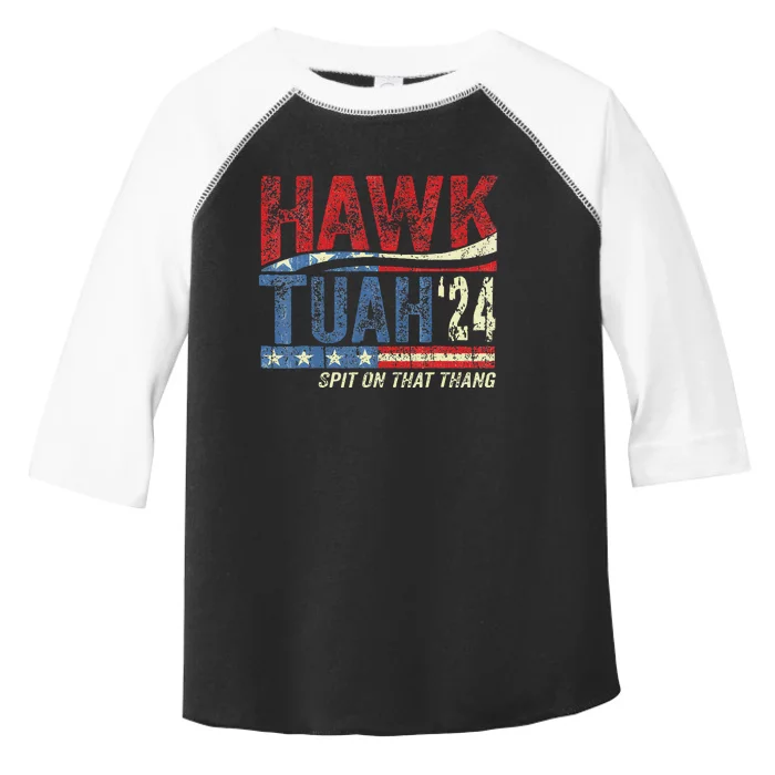 Hawk Tuah 24 Spit On That Thang Toddler Fine Jersey T-Shirt