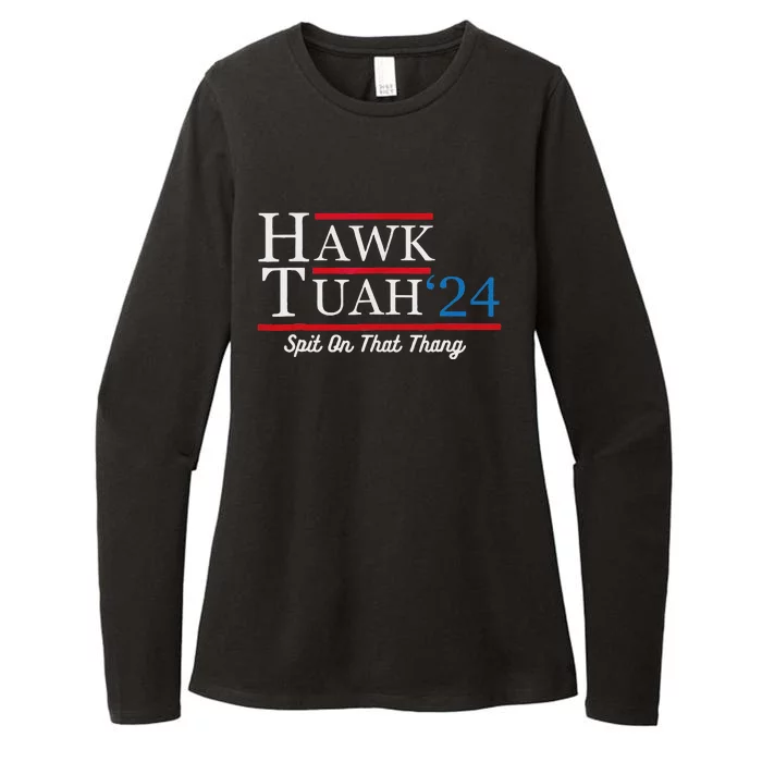 Hawk Tuah 24 Spit On That Thang Womens CVC Long Sleeve Shirt