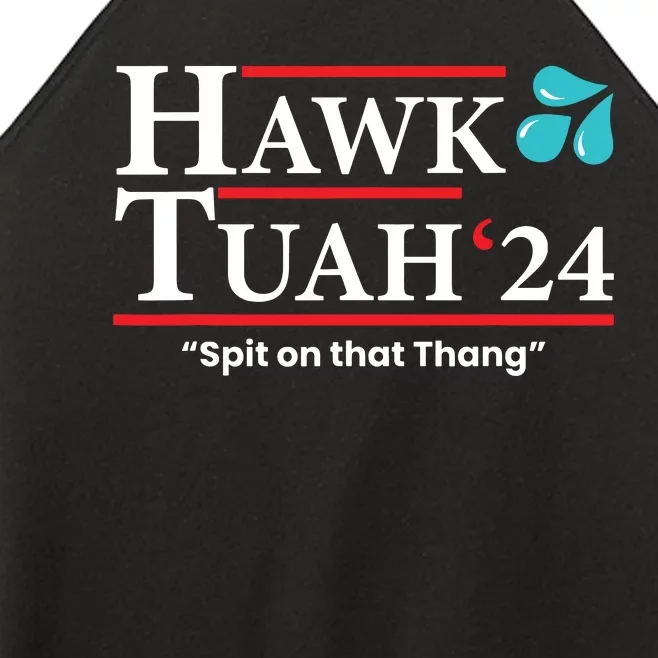 Hawk Tuah 24 Spit On That Thang Women’s Perfect Tri Rocker Tank