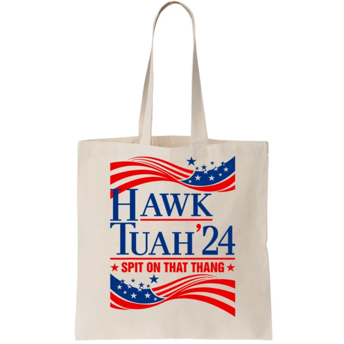 Hawk Tauh 24 Spit On That Thang Usa American Flag Meme Quote Tote Bag