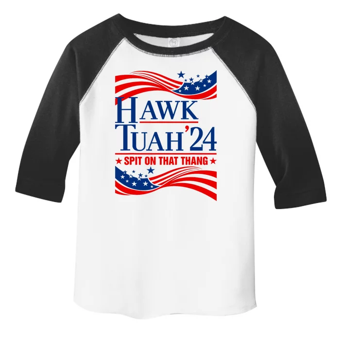 Hawk Tauh 24 Spit On That Thang Usa American Flag Meme Quote Toddler Fine Jersey T-Shirt