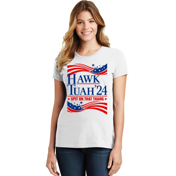 Hawk Tauh 24 Spit On That Thang Usa American Flag Meme Quote Women's T-Shirt