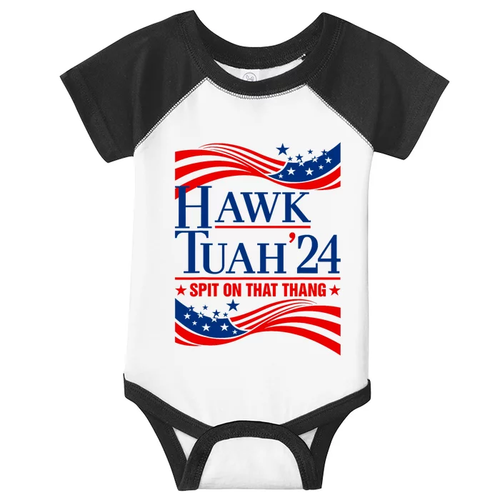 Hawk Tauh 24 Spit On That Thang Usa American Flag Meme Quote Infant Baby Jersey Bodysuit