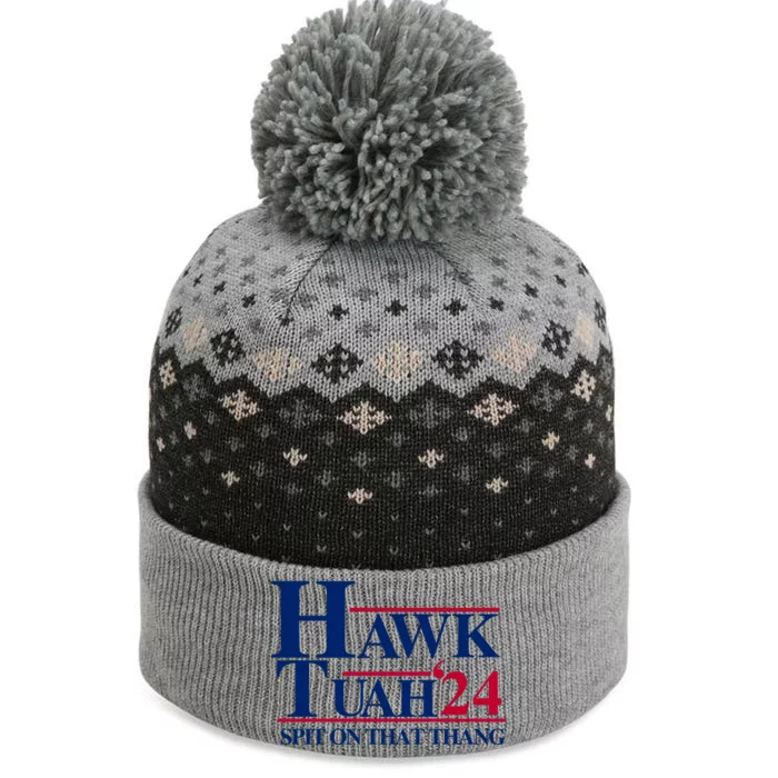 Hawk Tuah 24 Spit On That Thang Funny Saying The Baniff Cuffed Pom Beanie