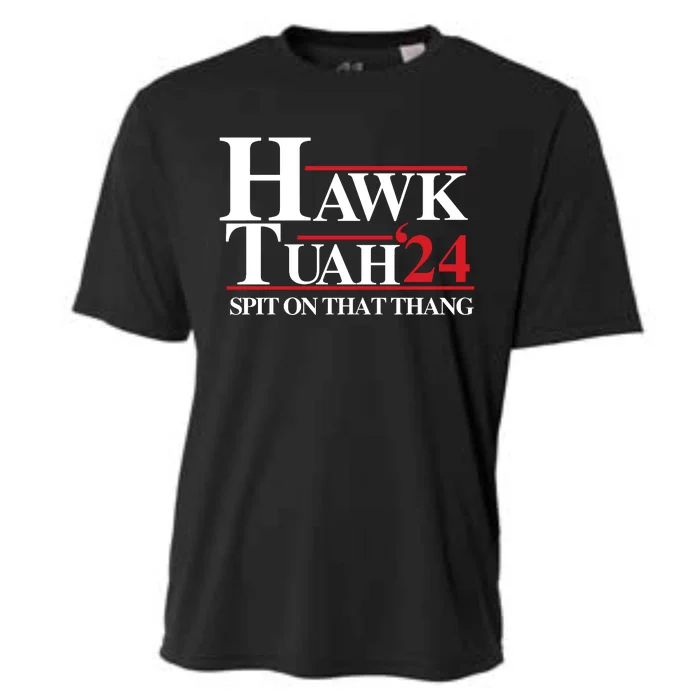 Hawk Tuah 24 Spit On That Thang Funny Saying Cooling Performance Crew T-Shirt