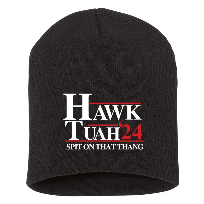 Hawk Tuah 24 Spit On That Thang Funny Saying Short Acrylic Beanie