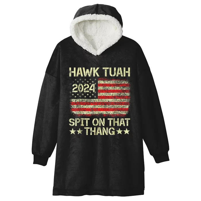 Hawk Tush 2024 Political Satire Hooded Wearable Blanket