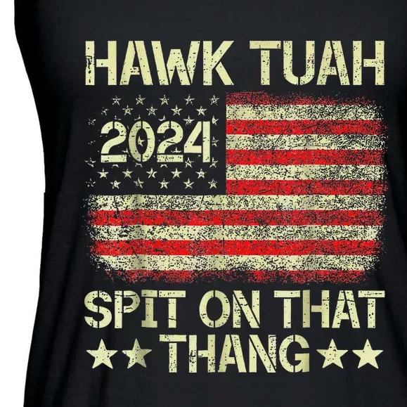 Hawk Tush 2024 Political Satire Ladies Essential Flowy Tank