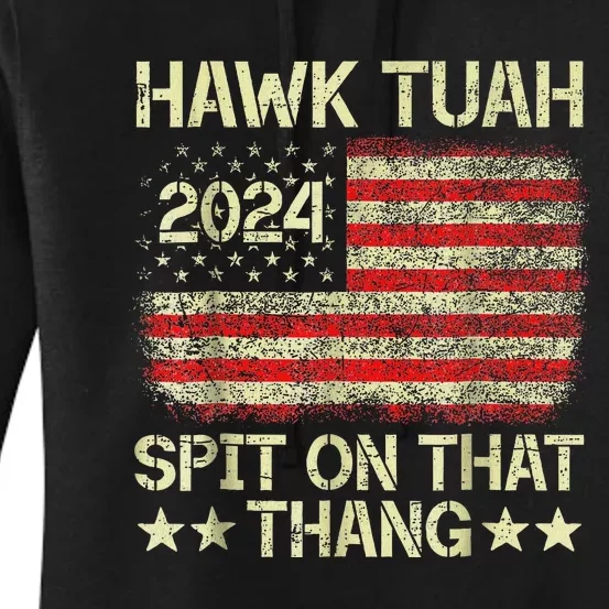 Hawk Tush 2024 Political Satire Women's Pullover Hoodie