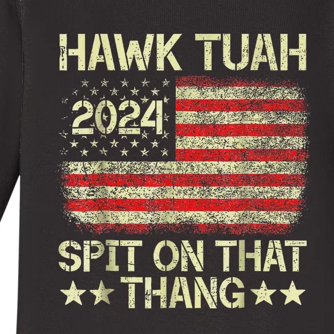 Hawk Tush 2024 Political Satire Baby Long Sleeve Bodysuit