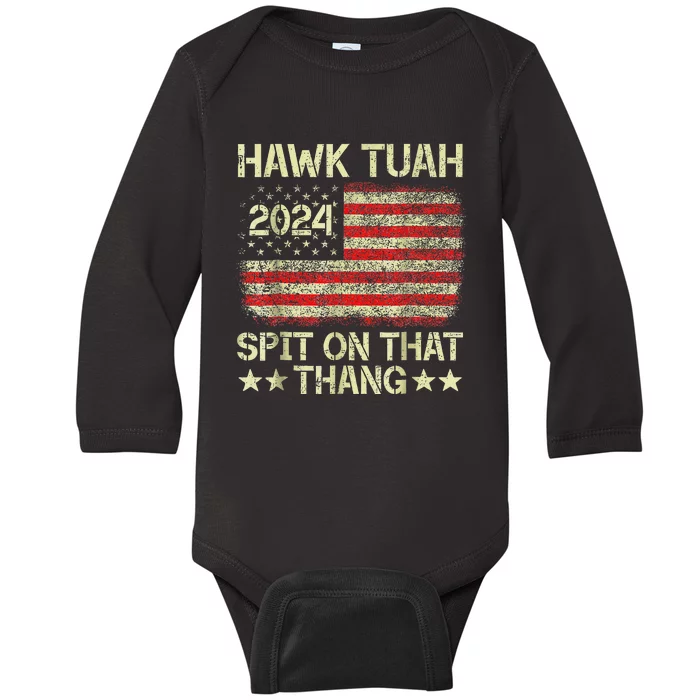 Hawk Tush 2024 Political Satire Baby Long Sleeve Bodysuit