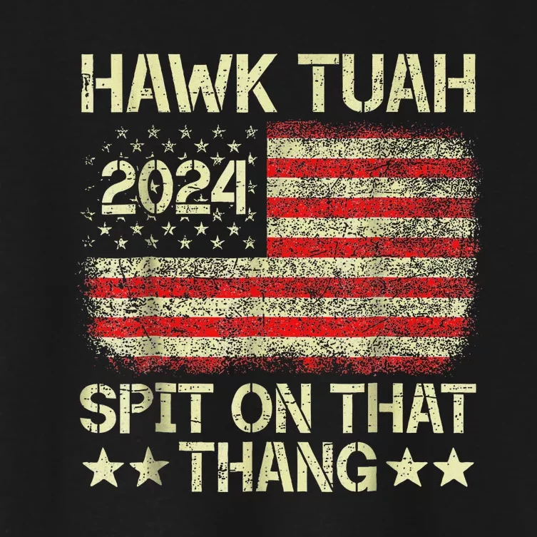 Hawk Tush 2024 Political Satire Women's Crop Top Tee