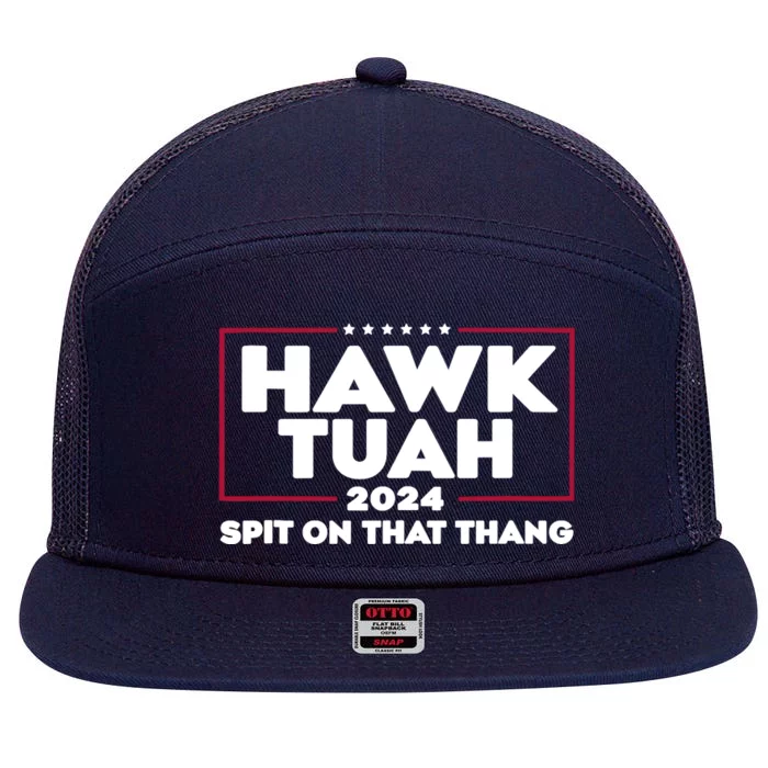 Hawk Tuah 24 Hawk Tuh Utah Girl 7 Panel Mesh Trucker Snapback Hat