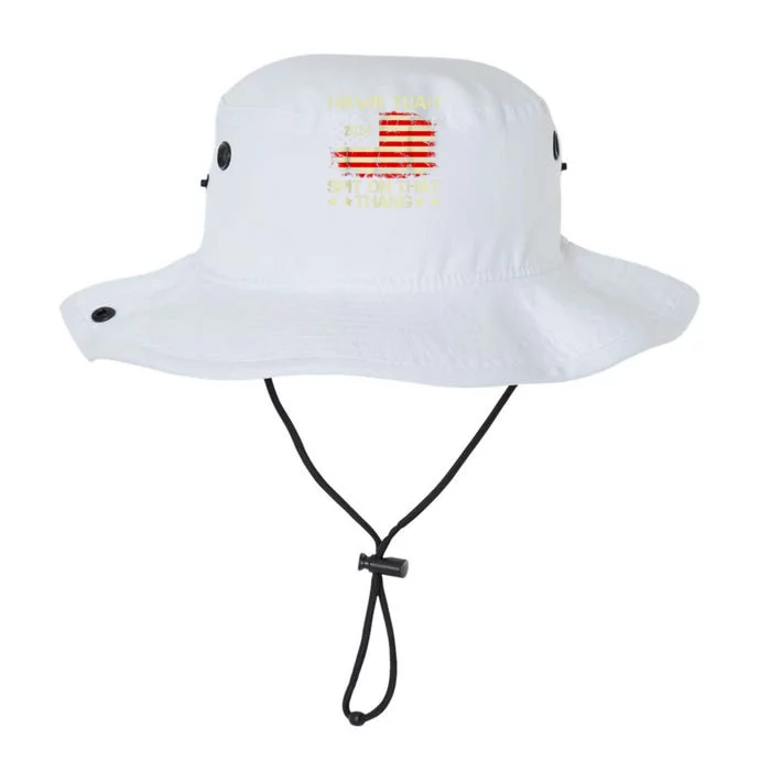 Hawk Tuah 24 Spit On That Thang Gift American Flag gift Legacy Cool Fit Booney Bucket Hat