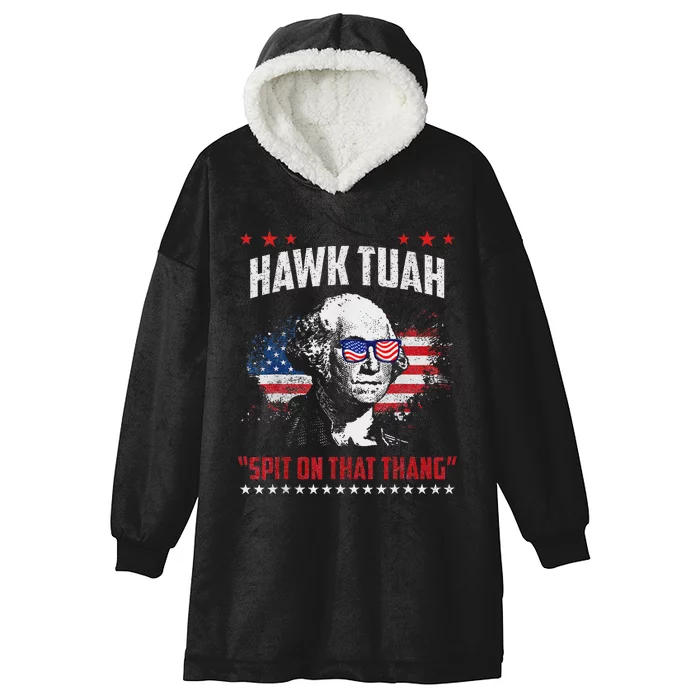 Hawk Tush 2024 Political Parody Humor Hooded Wearable Blanket