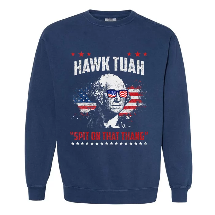 Hawk Tush 2024 Political Parody Humor Garment-Dyed Sweatshirt