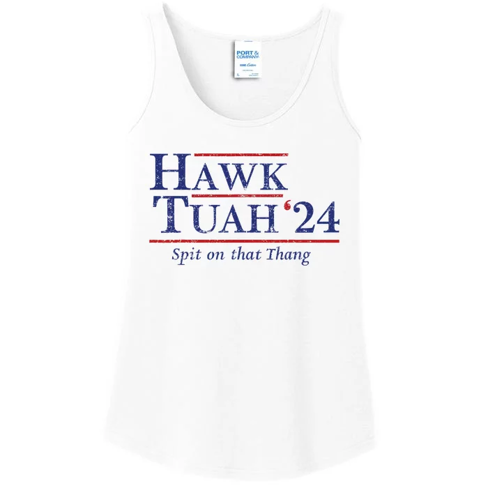 Hawk Tuah 24 Spit On That Thang Ladies Essential Tank