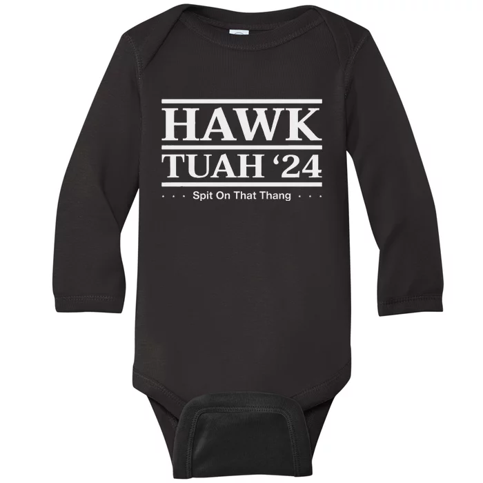 Hawk Tush 2024 Humor Parody Baby Long Sleeve Bodysuit