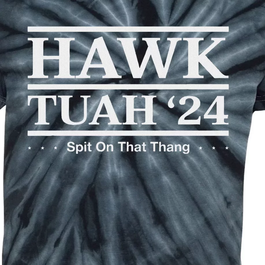 Hawk Tush 2024 Humor Parody Kids Tie-Dye T-Shirt