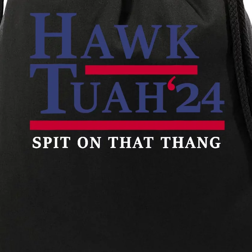 Hawk Tuah 24 Funny Girl Meme Tiktok Meme Drawstring Bag