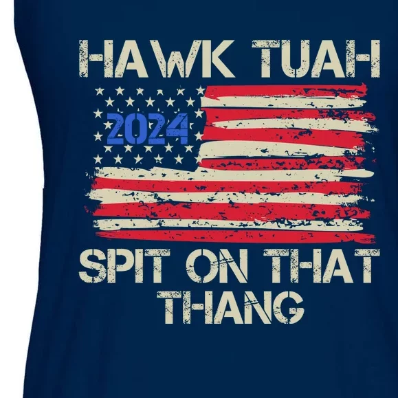 Hawk Tuah 2024 Spit On That Thang Ladies Essential Flowy Tank