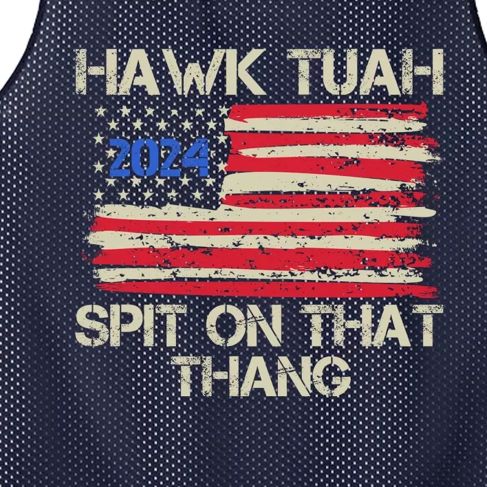 Hawk Tuah 2024 Spit On That Thang Mesh Reversible Basketball Jersey Tank