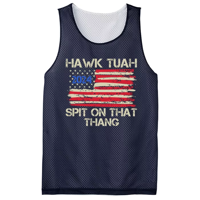 Hawk Tuah 2024 Spit On That Thang Mesh Reversible Basketball Jersey Tank