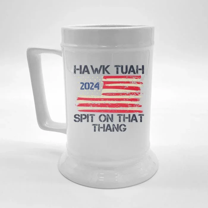 Hawk Tuah 2024 Spit On That Thang Front & Back Beer Stein