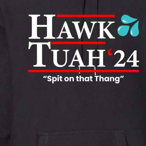 Hawk Tuah 24 Spit On That Thang Funny Saying Premium Hoodie