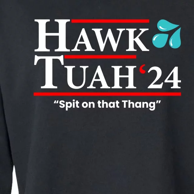 Hawk Tuah 24 Spit On That Thang Funny Saying Cropped Pullover Crew