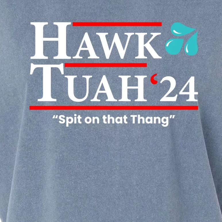 Hawk Tuah 24 Spit On That Thang Funny Saying Garment-Dyed Women's Muscle Tee