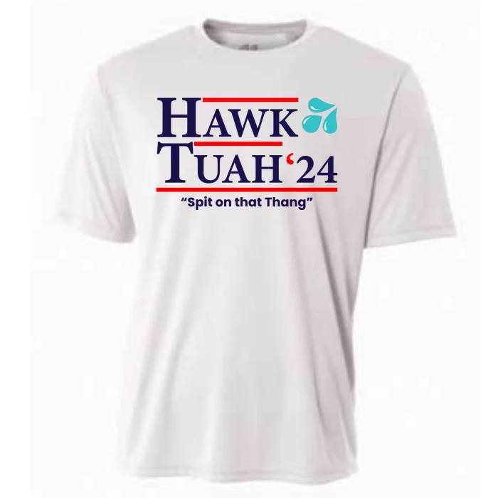 Hawk Tuah 24 Spit On That Thang Funny Saying Cooling Performance Crew T-Shirt