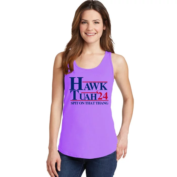 Hawk Tuah 24 Spit On That Thang Funny Saying Ladies Essential Tank