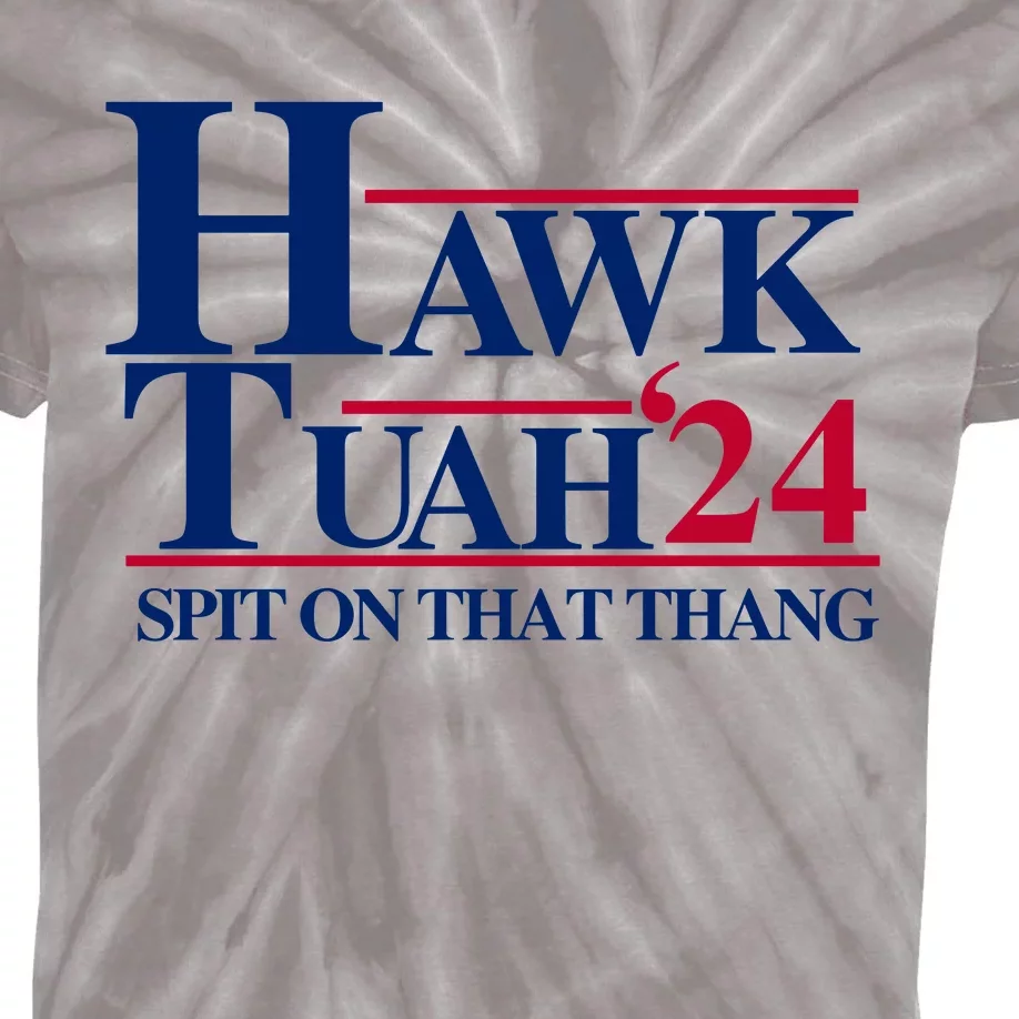 Hawk Tuah 24 Spit On That Thang Funny Saying Kids Tie-Dye T-Shirt