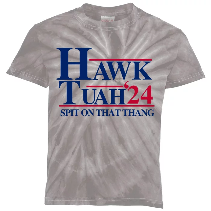 Hawk Tuah 24 Spit On That Thang Funny Saying Kids Tie-Dye T-Shirt