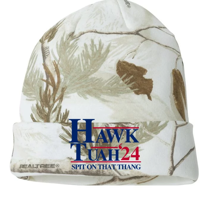 Hawk Tuah 24 Spit On That Thang Funny Saying Kati - 12in Camo Beanie