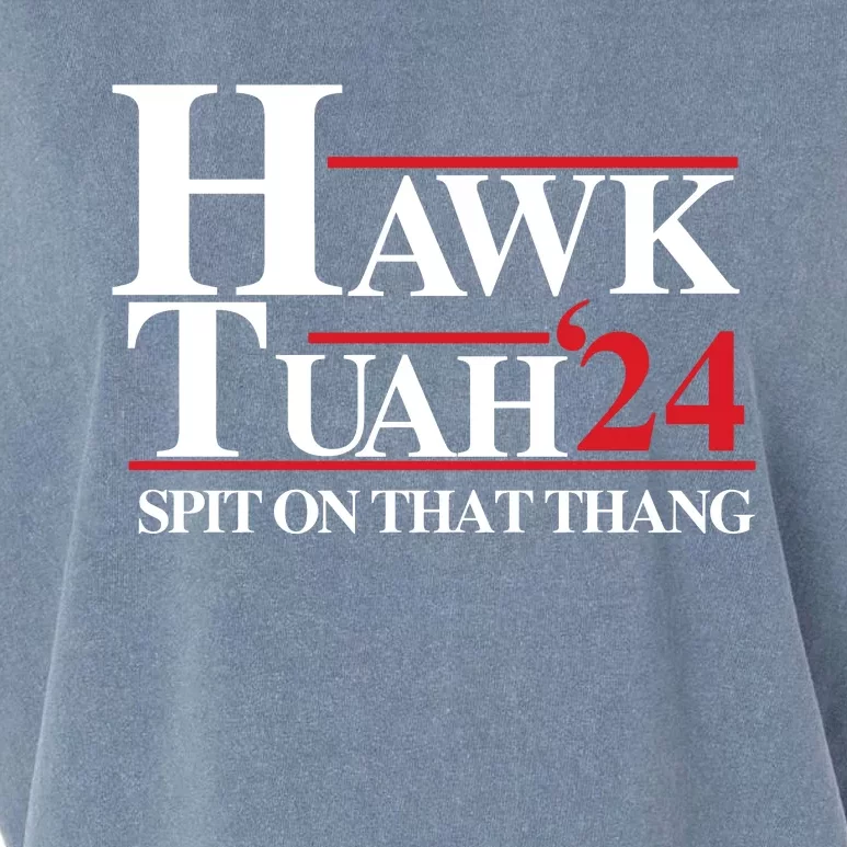 Hawk Tuah 24 Spit On That Thang Funny Saying Garment-Dyed Women's Muscle Tee