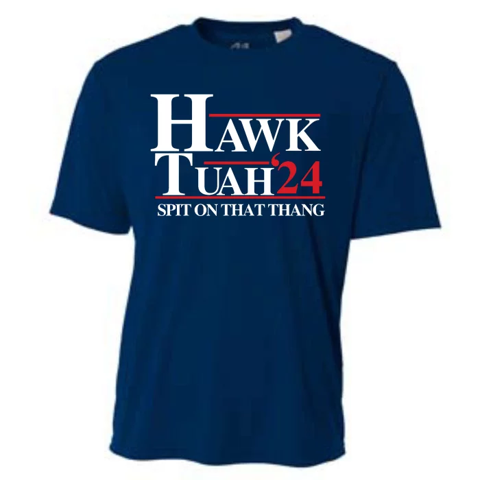 Hawk Tuah 24 Spit On That Thang Funny Saying Cooling Performance Crew T-Shirt