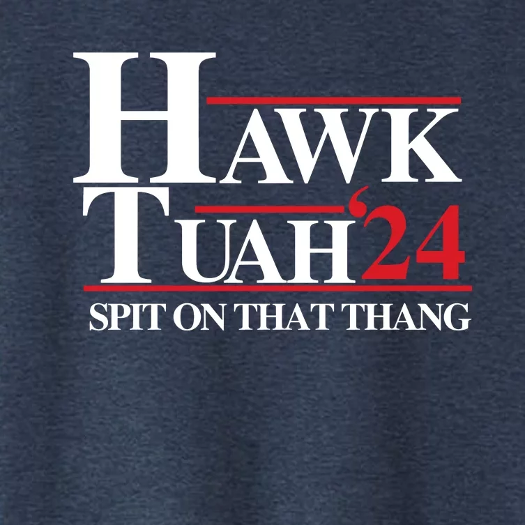 Hawk Tuah 24 Spit On That Thang Funny Saying Women's Crop Top Tee