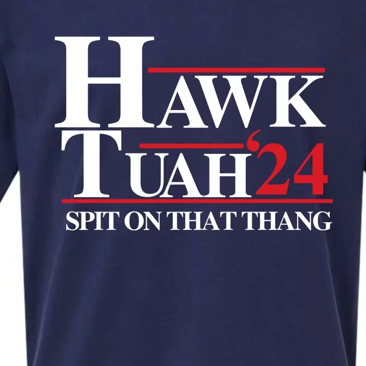 Hawk Tuah 24 Spit On That Thang Funny Saying Sueded Cloud Jersey T-Shirt