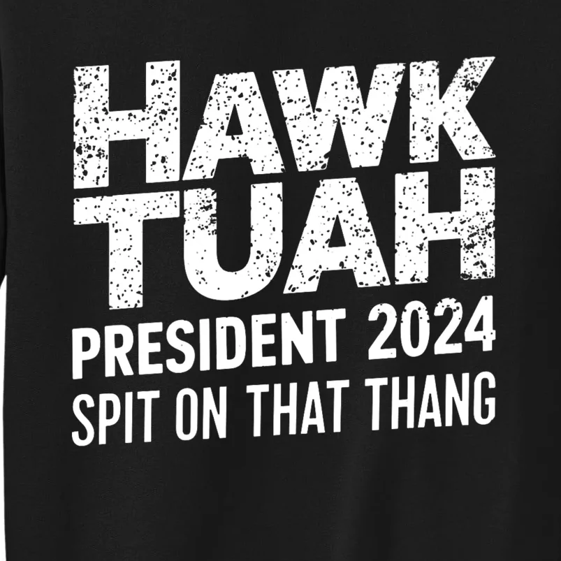 Hawk Tuah 24 Spit On That Thang Hawk Tush For President 2024 Election Parody Sweatshirt