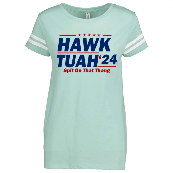 Hawk Tuah 24 Spit On That Thang Funny Saying Enza Ladies Jersey Football T-Shirt