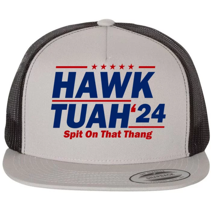 Hawk Tuah 24 Spit On That Thang Funny Saying Flat Bill Trucker Hat