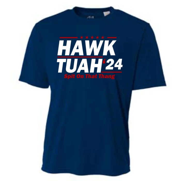 Hawk Tuah 24 Spit On That Thang Funny Saying Cooling Performance Crew T-Shirt