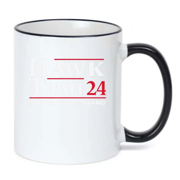 Hawk Tuah 24 Spit On That Thang Hawk Tuah 2024 Hawk Tush Black Color Changing Mug