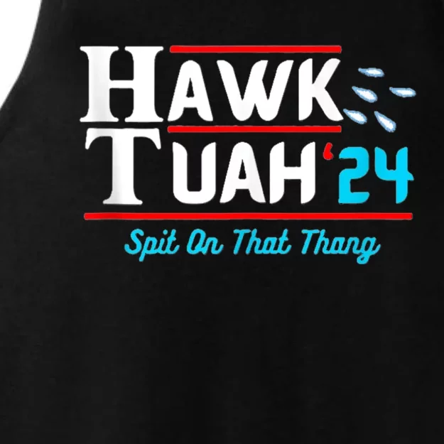 Hawk Tuah 24 Spit On That Ladies Tri-Blend Wicking Tank