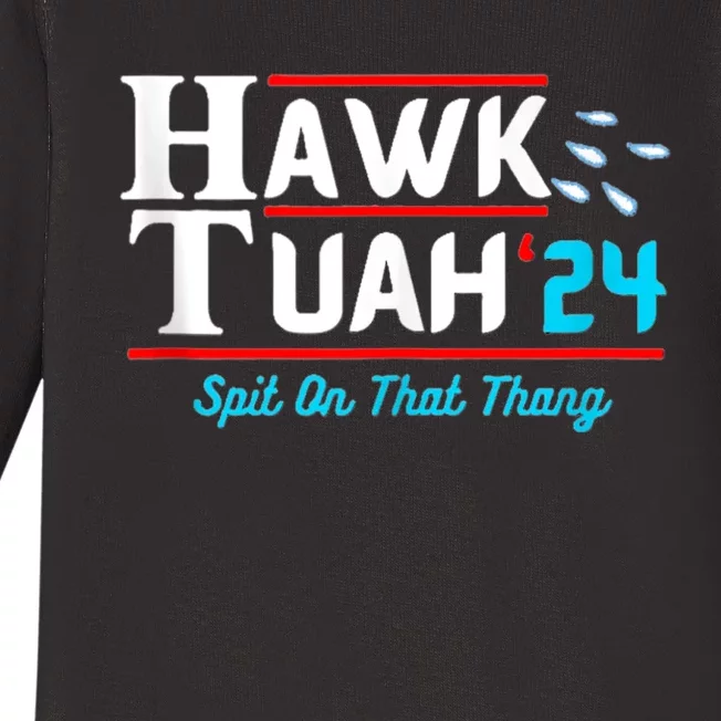 Hawk Tuah 24 Spit On That Baby Long Sleeve Bodysuit