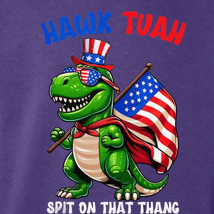 Hawk Tuah 2024 Spit On That Thang Funny Trex Dinosaur Toddler Hoodie